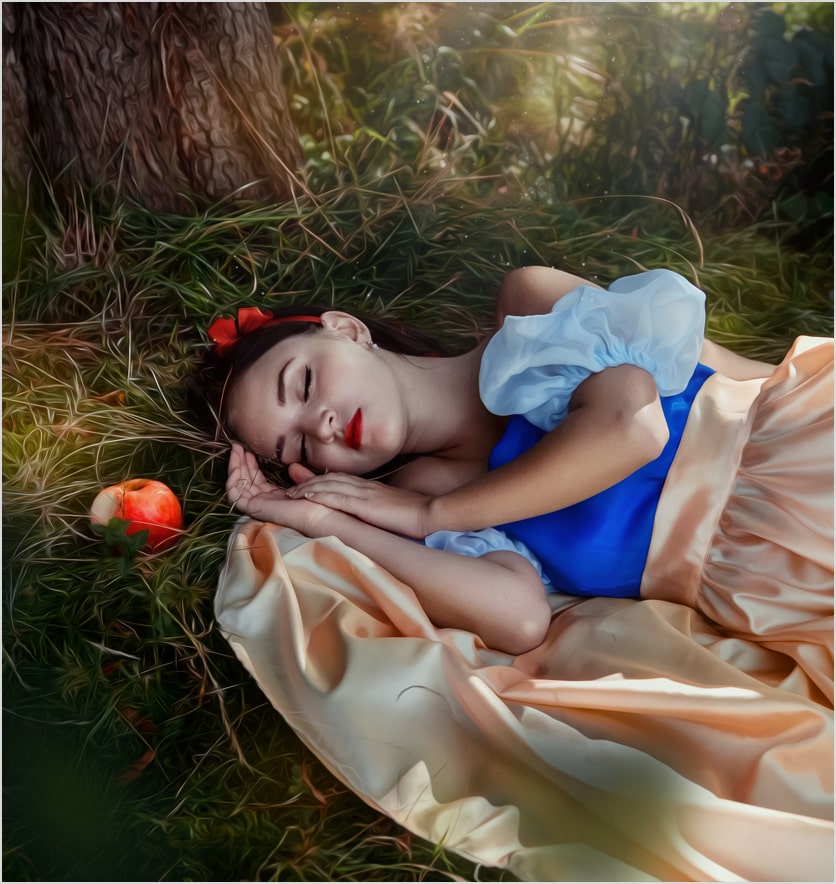 Snow White sleeping