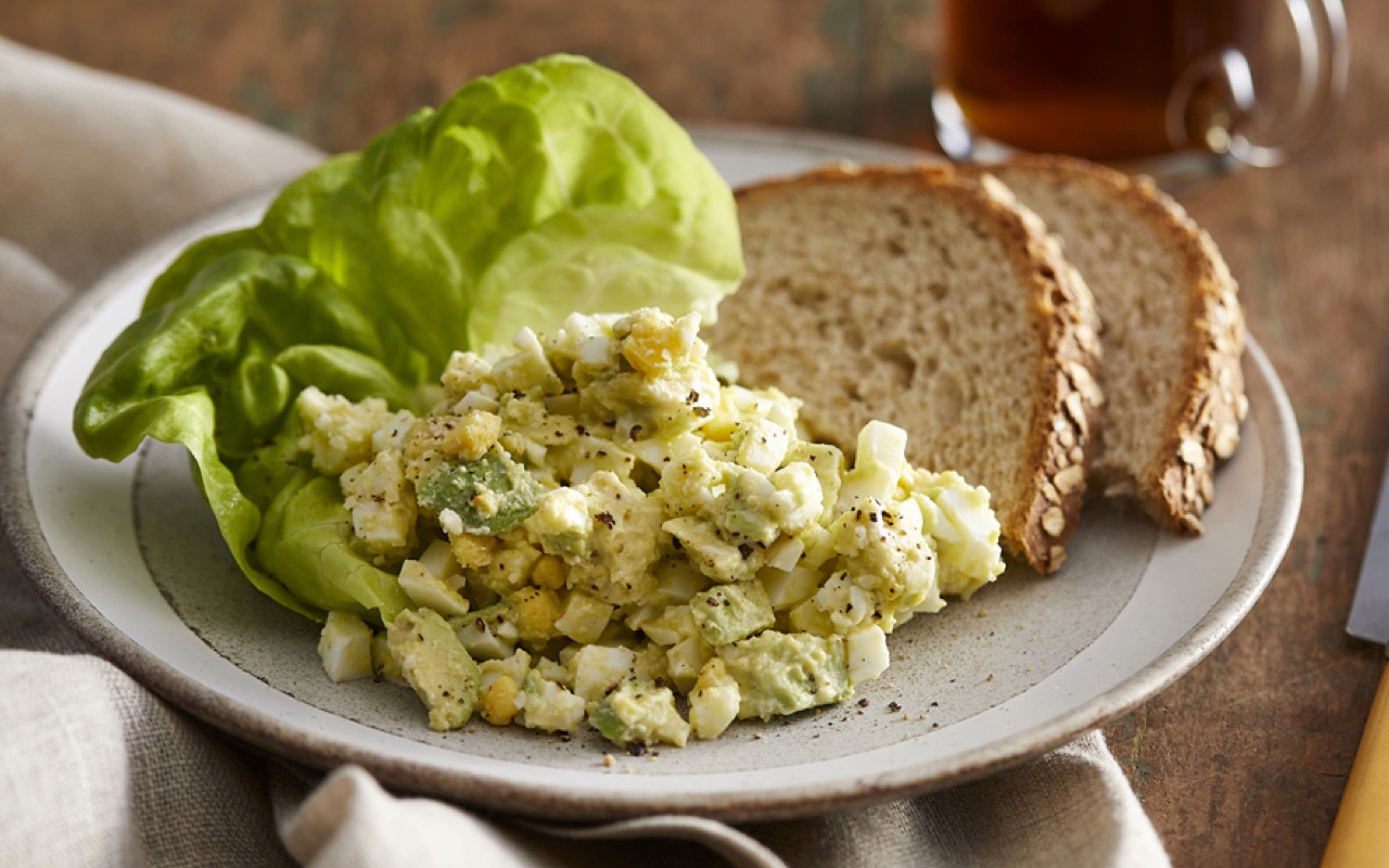 Soft and Creamy Avocado Egg Salad Recipe