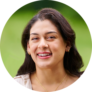 Smiling woman named Caitlin looking at camera.