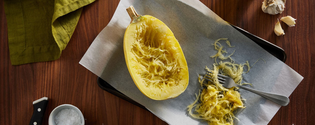 Shredded spaghetti squash Shredded spaghetti squash
