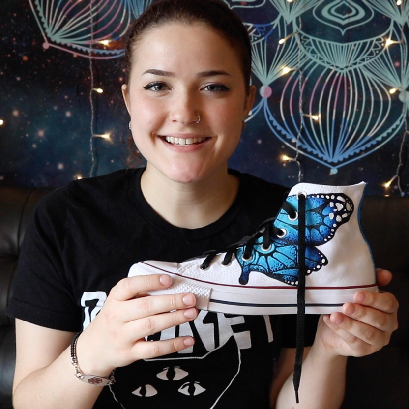 Kelsey’s shoe art