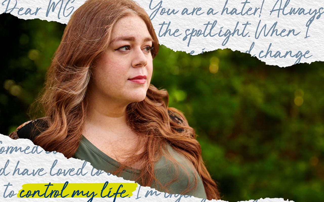 Alicia looking off into the distance