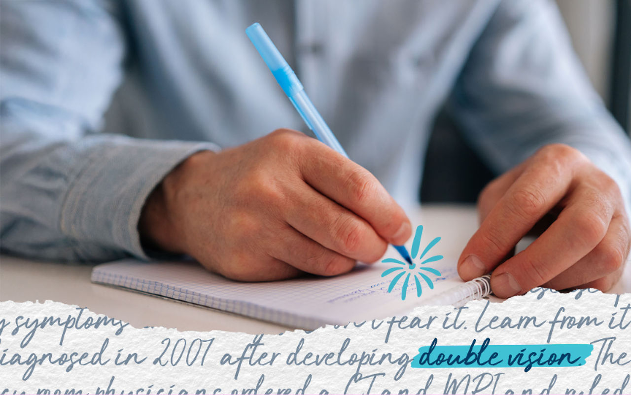 Hand writing a letter