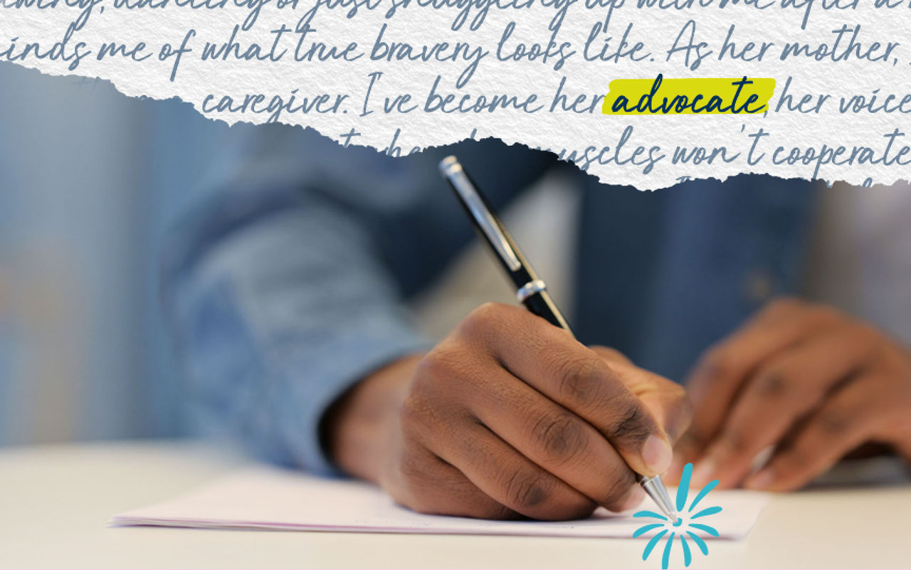 Hand writing a letter