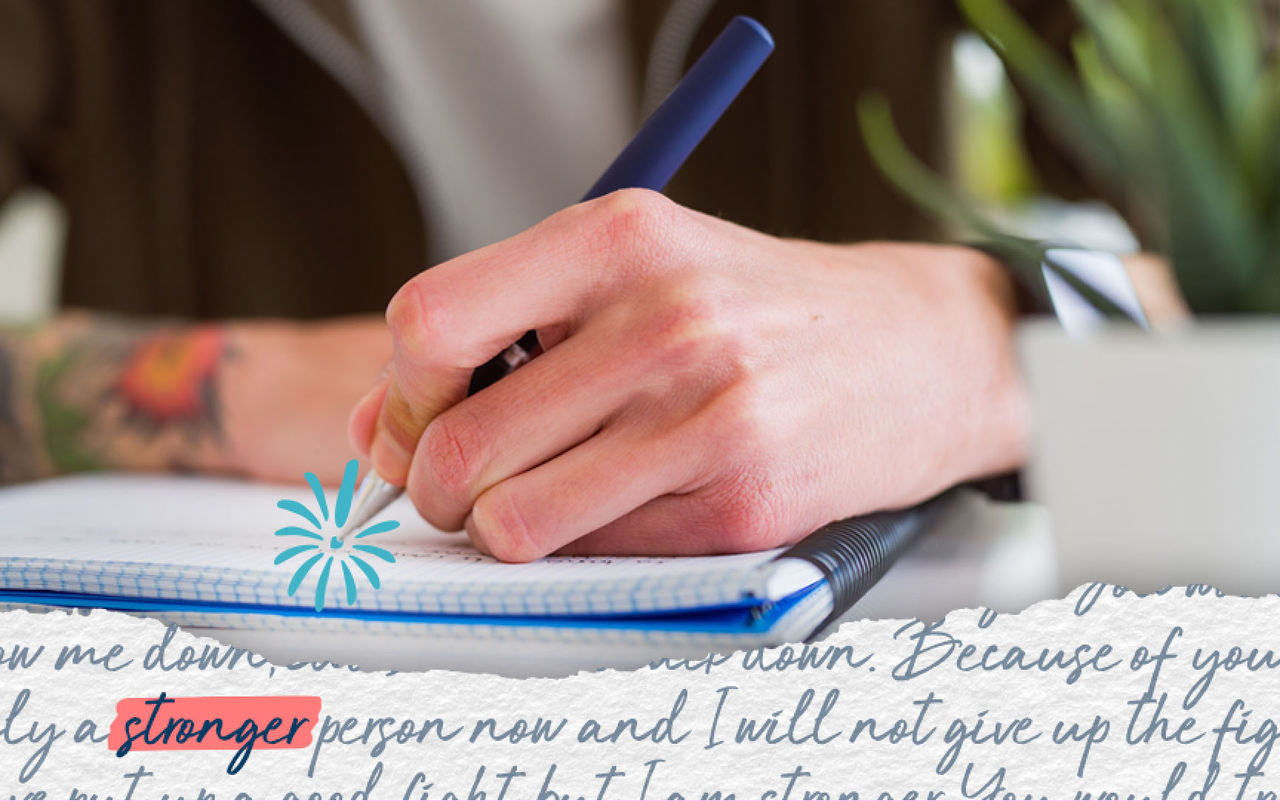 Hand writing a letter