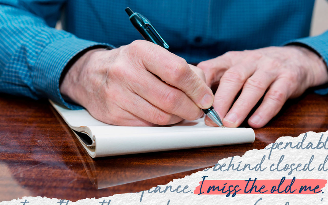 Hand writing a letter