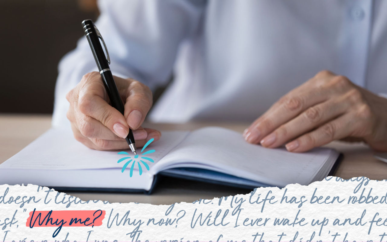 Hand writing a letter