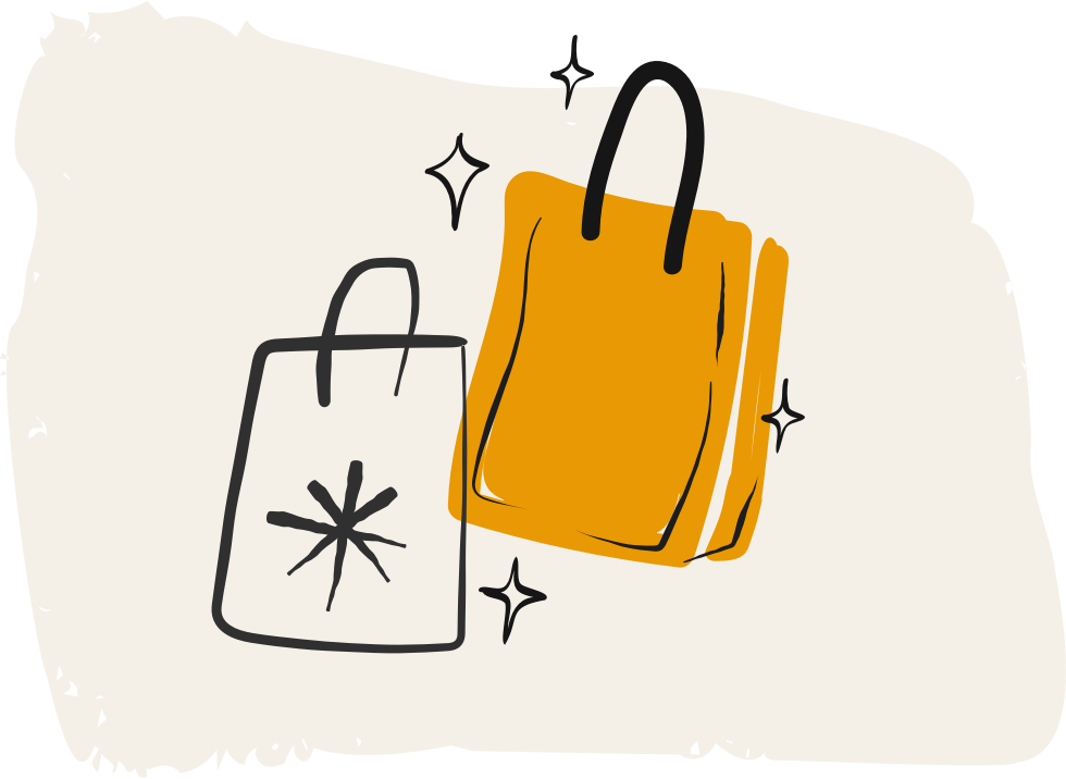 Illustration of shopping bags Illustration of shopping bags